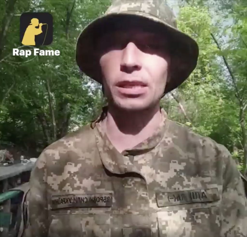 Ukrainian soldier freestyle from battlefield