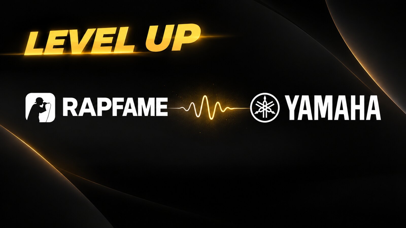 Rap Fame and Yamaha logos under the words Level Up